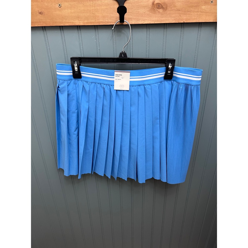 CALIA by Carrie‎ Underwood Womens XL Pleated Skort Tranquil Blue High Rise 15.5